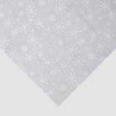 Papier Mousseline Flammes de neige blanches sur Silver Winter Grey (Détail)