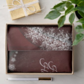 Papier Mousseline Flammes de neige Cristal de Noël Rouge Rustique (Cadeau)