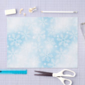 Papier Mousseline Flammes de neige et lumières bleues (Artisanat)