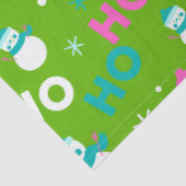 Papier Mousseline Flammes De Neige Ho Ho Noël (Détail)