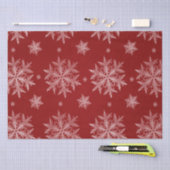 Papier Mousseline Flammes de neige Red Holiday Christmas (Artisanat)