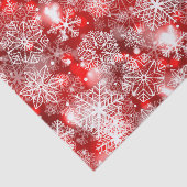 Papier Mousseline Flammes de neige sur rouge (Détail)