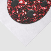 Papier Mousseline Flammes de parties scintillant rouge foncé (Détail)