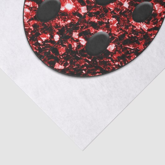 Papier Mousseline Flammes de parties scintillant rouge foncé (Détail)