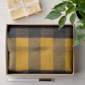 Papier Mousseline Flannel Buffalo Plaid Yellow lumberjack texture (Cadeau)