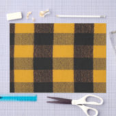 Papier Mousseline Flannel Buffalo Plaid Yellow lumberjack texture (Artisanat)