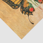 Papier Mousseline Flapper Butterfly Flying Woman Illustration (Détail)