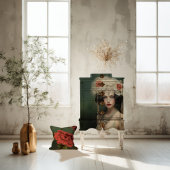 Papier Mousseline Flapper des années 1920, Dame ornée, Portrait Art