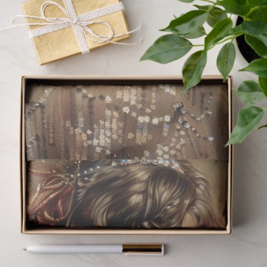 Papier Mousseline Flapper fille or (Cadeau)