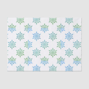 Papier Mousseline Fléau de neige bleu à motif