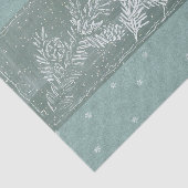 Papier Mousseline Fléau de neige Pinecone Turquoise Vert Vacances d' (Détail)