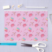 Papier Mousseline Flèche de Cupidon Rose Motif de Cœur Saint Valenti (Artisanat)
