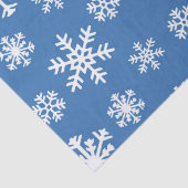 Papier Mousseline Flèche de neige bleue et blanche de Noël (Détail)