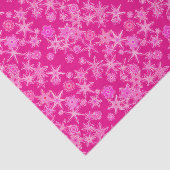 Papier Mousseline Flèche De Neige Géométrique Moderne, Rose Fuchsia (Détail)