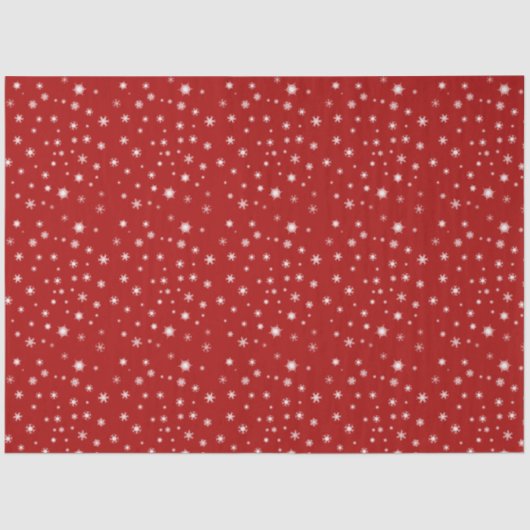 Papier Mousseline Flèche de neige rouge et blanc (Recto)