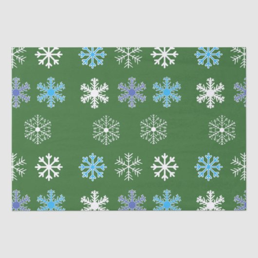Papier Mousseline Flèche de neige verte (Recto)