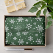 Papier Mousseline Flèche de neige verte et blanche (Cadeau)