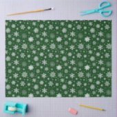 Papier Mousseline Flèche de neige verte et blanche (Artisanat)