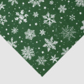 Papier Mousseline Flèche de neige verte et blanche (Détail)