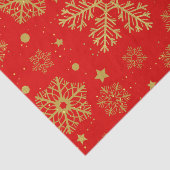 Papier Mousseline Flèche dorée sur rouge (Détail)