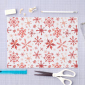 Papier Mousseline Flèche-neige rouge d'hiver (Artisanat)