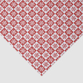 Papier Mousseline Flèches À damiers rouges et blanches (Détail)