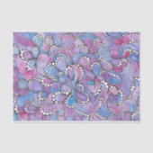 Papier Mousseline Flèches Abstraites Hypnotiques À Main Violet Bio (Recto)