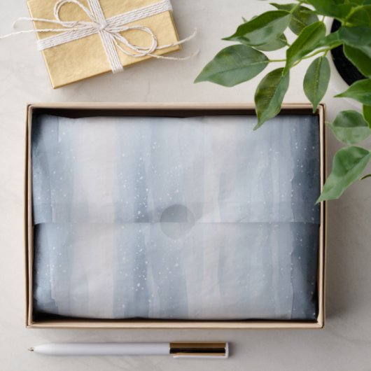 Papier Mousseline Flèches blanches bleues (Cadeau)