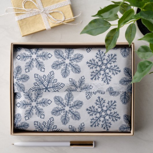 Papier Mousseline Flèches bleues (Cadeau)