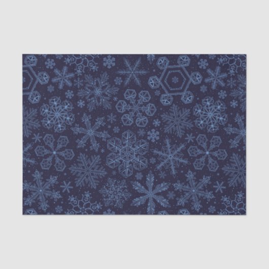 Papier Mousseline Flèches bleues sur bleu (Recto)