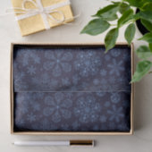 Papier Mousseline Flèches bleues sur bleu (Cadeau)