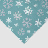 Papier Mousseline Flèches de neige Turquoise Motif bleu (Détail)