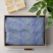 Papier Mousseline Flèches douces bleu (Cadeau)
