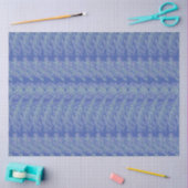 Papier Mousseline Flèches douces bleu (Artisanat)