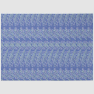 Papier Mousseline Flèches douces bleu
