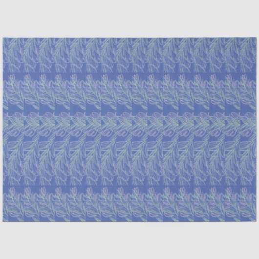 Papier Mousseline Flèches douces bleu (Recto)