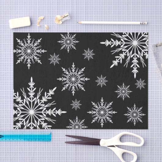 Papier Mousseline Flèches noires et blanches (Artisanat)