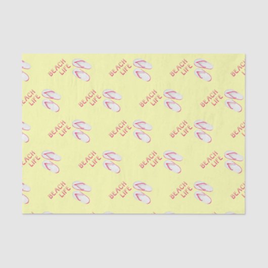 Papier Mousseline Flèches plage (Recto)