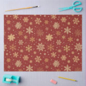 Papier Mousseline Flèches rouges et dorées (Artisanat)