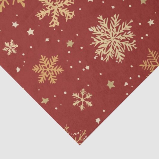 Papier Mousseline Flèches rouges et dorées (Détail)