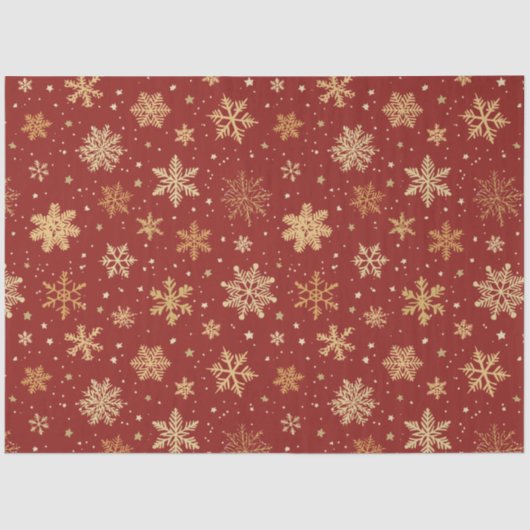 Papier Mousseline Flèches rouges et dorées (Recto)