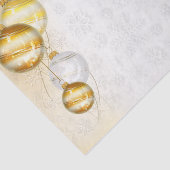 Papier Mousseline Fléchettes De Neige Et Boules De Noël (Détail)