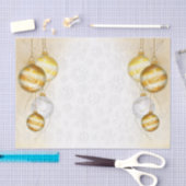 Papier Mousseline Fléchettes De Neige Et Boules De Noël (Artisanat)