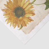 Papier Mousseline Fleur 34 Tissu de décantation de tournesol jaune p (Détail)