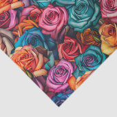 Papier Mousseline Fleur à fleurs Rose coloré Motif (Détail)