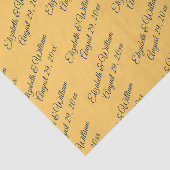 Papier Mousseline Fleur à rayons simples élégant avec Mariage Monogr (Détail)