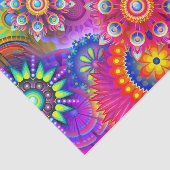 Papier Mousseline Fleur abstraite Boho (Détail)