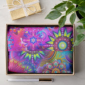 Papier Mousseline Fleur abstraite Boho (Cadeau)