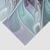 Papier Mousseline Fleur Abstraite Fractale Moderne Avec Bleu (Détail)