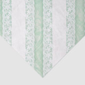 Papier Mousseline Fleur blanc dentelle vert tissu cadeau mariage (Détail)